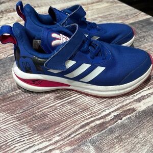 Adidas Fortarun Disney Mickey Mouse Kids Blue Sneakers. Sz 2.
